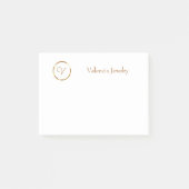 Gradient gouden cirkel custom business logo post-it® notes (Voorkant)