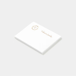 Gradient gouden cirkel custom business logo post-it® notes