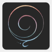 Gradient Gratitude Vierkante Sticker (Voorkant)