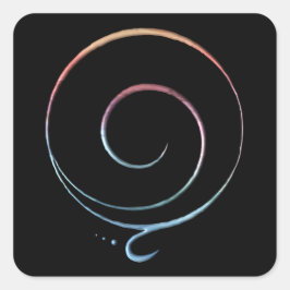 Gradient Gratitude Vierkante Sticker