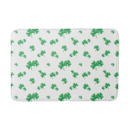 Gradient Green Irish Shamrock Pattern Badmat