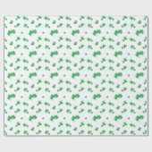 Gradient Green Irish Shamrock Pattern Cadeaupapier (Vlak)