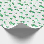 Gradient Green Irish Shamrock Pattern Cadeaupapier (Hoek)