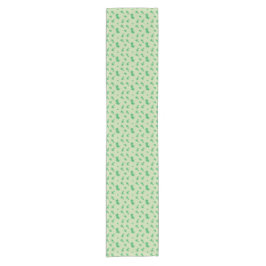 Gradient Green Irish Shamrock Pattern Korte Tafelloper
