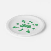 Gradient Green Irish Shamrock Pattern Party Papieren Bordje (Gekanteld)