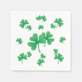 Gradient Green Irish Shamrock Pattern Party Servetten (Voorkant)