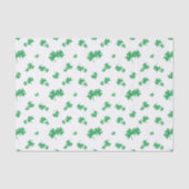 Gradient Green Irish Shamrock Pattern Tissuepapier (Voorkant)