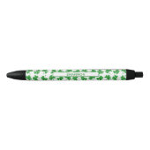 Gradient Green Irish Shamrock Pattern Zwarte Inkt Pen (Voorkant)