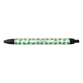Gradient Green Irish Shamrock Pattern Zwarte Inkt Pen