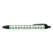 Gradient Green Irish Shamrock Pattern Zwarte Inkt Pen (Bovenkant)