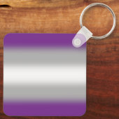 Gradient Greysexual Pride Flag – Greysexual Flag Sleutelhanger (Achterkant)