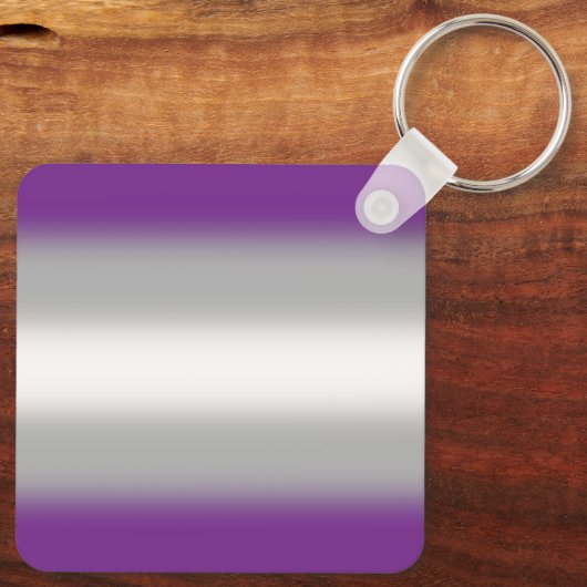 Gradient Greysexual Pride Flag – Greysexual Flag Sleutelhanger (Achterkant)