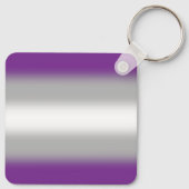 Gradient Greysexual Pride Flag – Greysexual Flag Sleutelhanger (Achterkant)