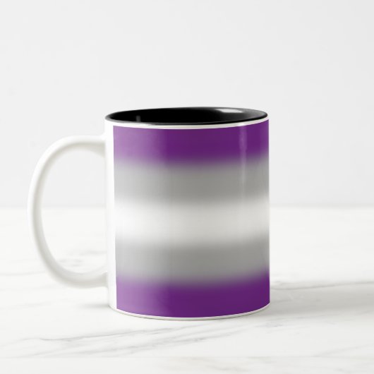 Gradient Greysexual Pride Flag – Greysexual Flag Tweekleurige Koffiemok (Links)