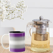 Gradient Greysexual Pride Flag – Greysexual Flag Tweekleurige Koffiemok