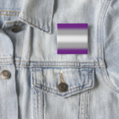 Gradient Greysexual Pride Flag – Greysexual Flag Vierkante Button 5,1 Cm (In situ)