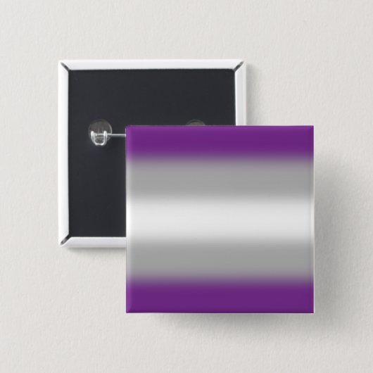 Gradient Greysexual Pride Flag – Greysexual Flag Vierkante Button 5,1 Cm (Voorkant /achterkant)