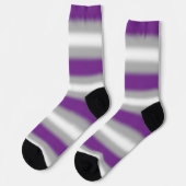 Gradient Greysexual Pride Sokken (Links)