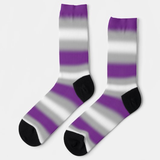 Gradient Greysexual Pride Sokken (Links)