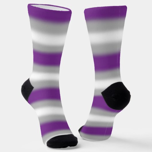 Gradient Greysexual Pride Sokken (Gebogen)