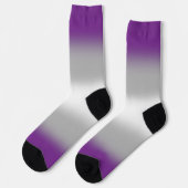 Gradient Greysexual Pride Sokken (Links)