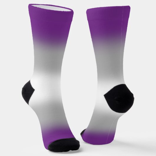 Gradient Greysexual Pride Sokken (Gebogen)