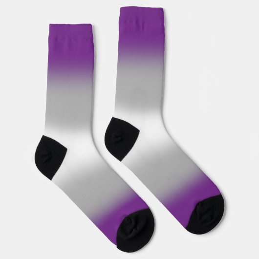 Gradient Greysexual Pride Sokken (Rechts)