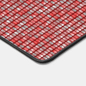 Gradiënt grijs en rood blokkenpatroon bureaumat (Hoek)