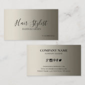 Gradiënt Grijze Achtergrond Visitekaartje (Voorkant / Achterkant)