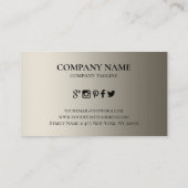 Gradiënt Grijze Achtergrond Visitekaartje (Achterkant)