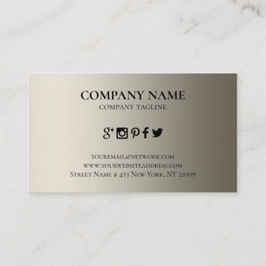 Gradiënt Grijze Achtergrond Visitekaartje (Achterkant)