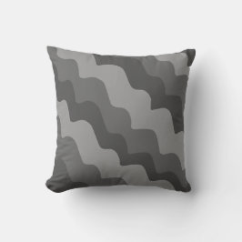 Gradiënt grijze golvende oceaangolven kussen