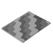 Gradiënt grijze golvende oceaangolven notitieboek (Linkerzijde)