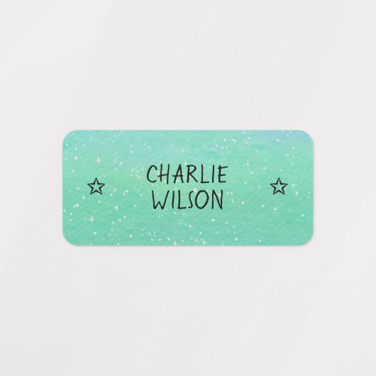 Gradiënt Groen Blauwe Kleur Gecodeerde sternaam Kl Labels (Design 1)