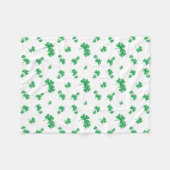 Gradiënt groen Iers klavertje vier-patroon Fleece Deken (Voorkant (Horizontaal))