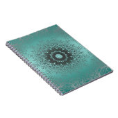 Gradiënt groen zijdevormig decoratief decor notitieboek (Rechterzijde)