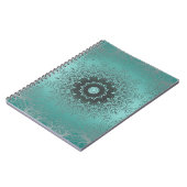 Gradiënt groen zijdevormig decoratief decor notitieboek (Linkerzijde)