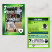 Gradiënt Groene Baseball Trading Kaart Aangepaste  Contactkaartje (Voorkant / Achterkant)