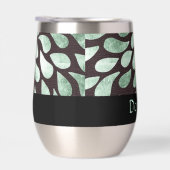 Gradiënt groene bloemblaadjes op zwart (Rechts)