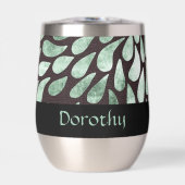 Gradiënt groene bloemblaadjes op zwart (Voorkant)