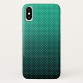 Gradiënt groene grijze poka-punten afdrukken abstr Case-Mate iPhone case (Achterkant)