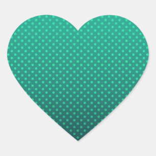 Gradiënt groene grijze poka-punten afdrukken abstr hart sticker