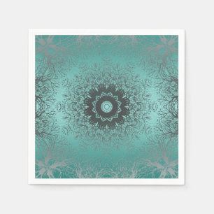 Gradiënt groene zijde boog sierdecoratie m servet