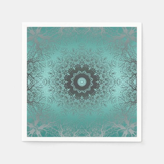 Gradiënt groene zijde boog sierdecoratie m servet (Voorkant)