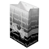 Gradient Happy Jubileum met witte boog Medium Cadeauzakje (Achterkant Gekanteld)