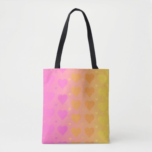 gradiënt hartleggingen tote bag (Voorkant)