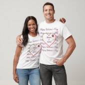 Gradient Heart Schattige Modern Happy Valentines D T-shirt (Unisex)
