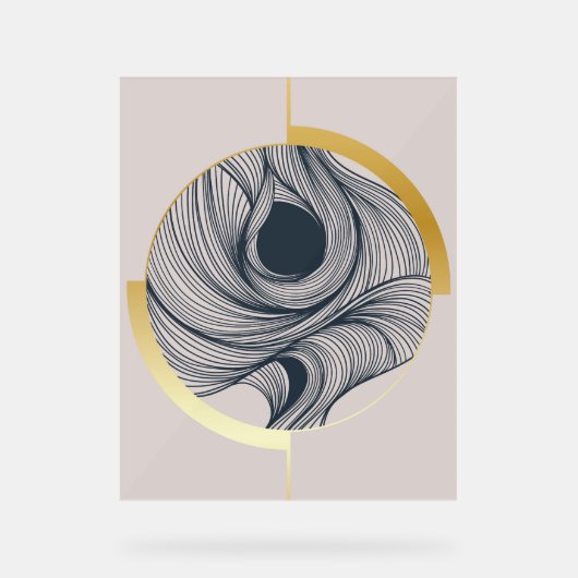 Gradient Hedendaagse kunst ontwerp Acryl Bord (Voorkant)