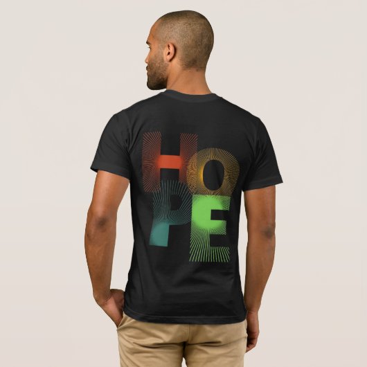 Gradient HOPE T-shirt – Vet en helder (Achterkant volledig)