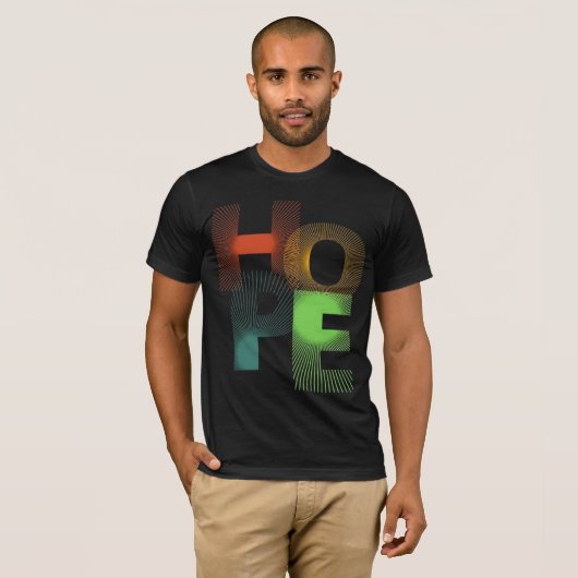 Gradient HOPE T-shirt – Vet en helder (Voorkant volledig)